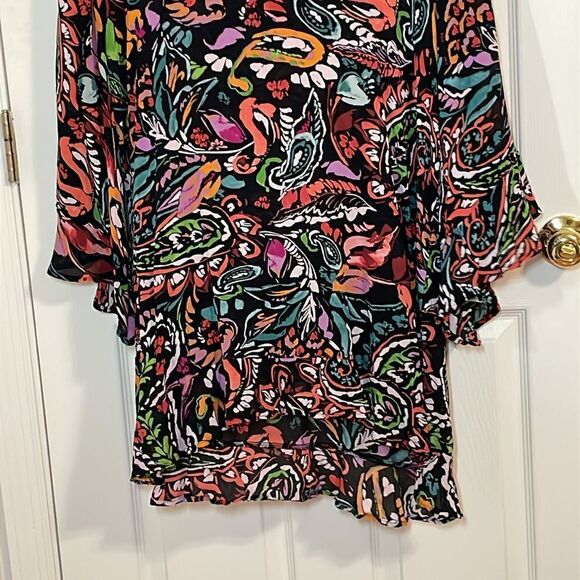 Anne Cole Cover Up, Colorful, black, XL - Picture 3 of 5